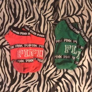 Bright Pink & Green PINK Socks